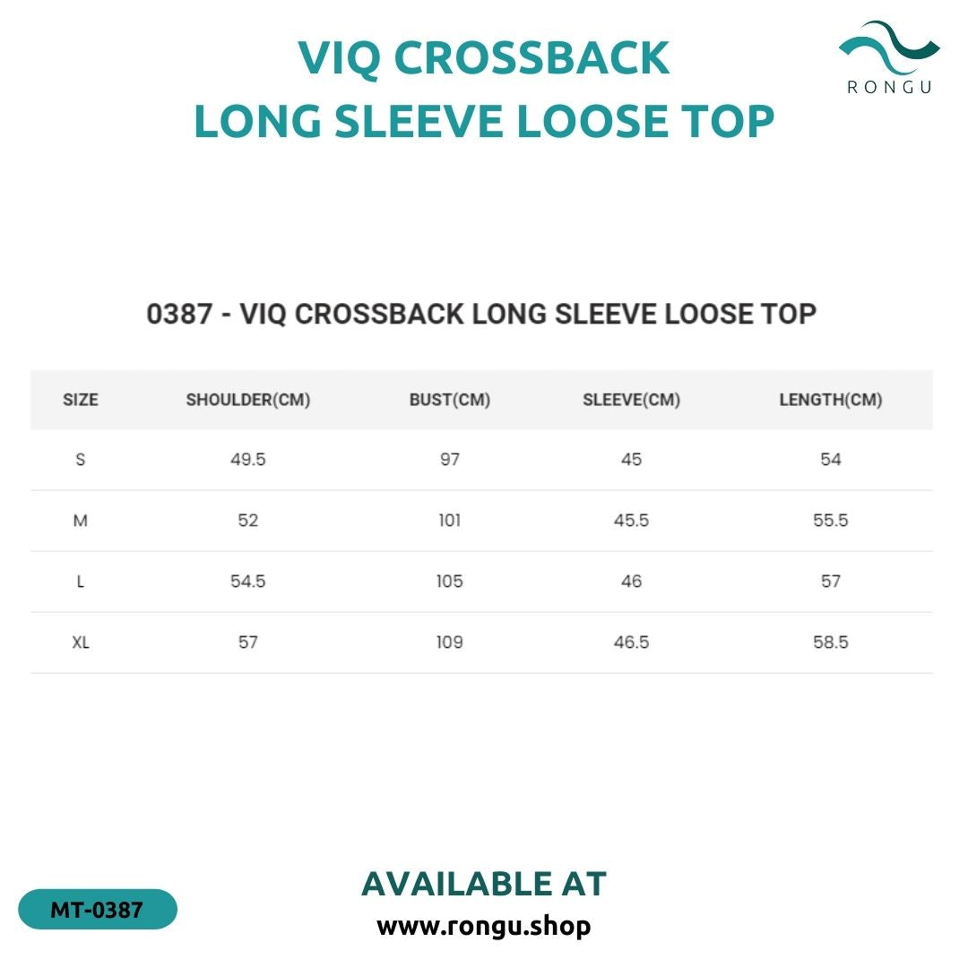 ViQ Crossback Long Sleeve Loose Top