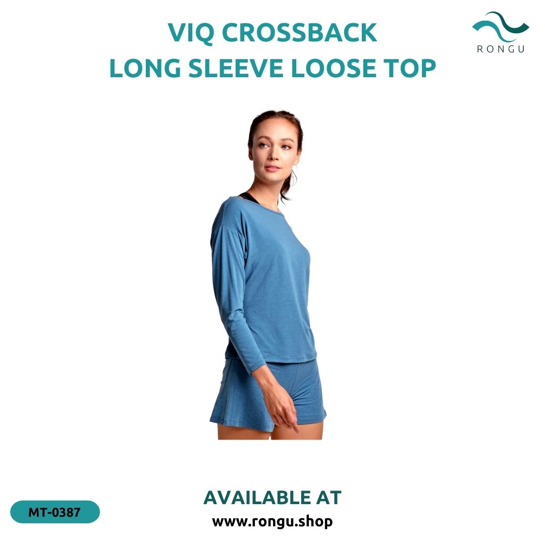 ViQ Crossback Long Sleeve Loose Top