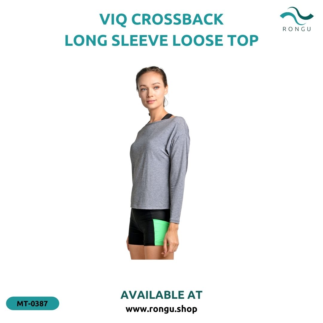 ViQ Crossback Long Sleeve Loose Top