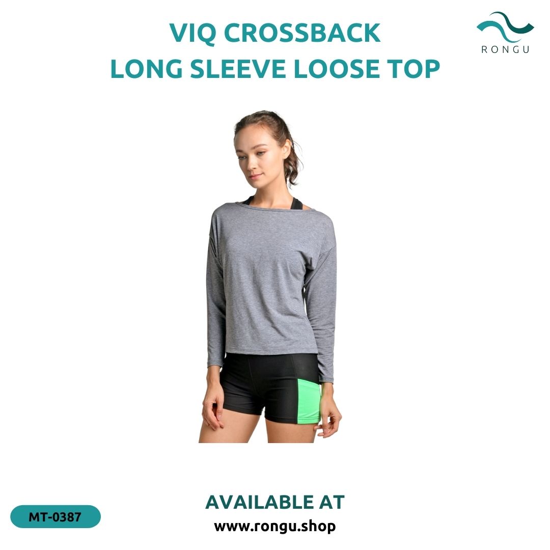 ViQ Crossback Long Sleeve Loose Top