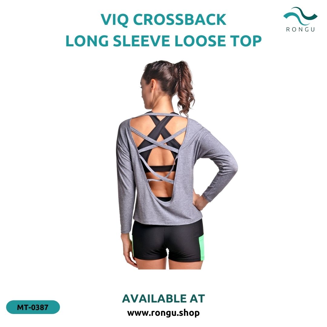 ViQ Crossback Long Sleeve Loose Top