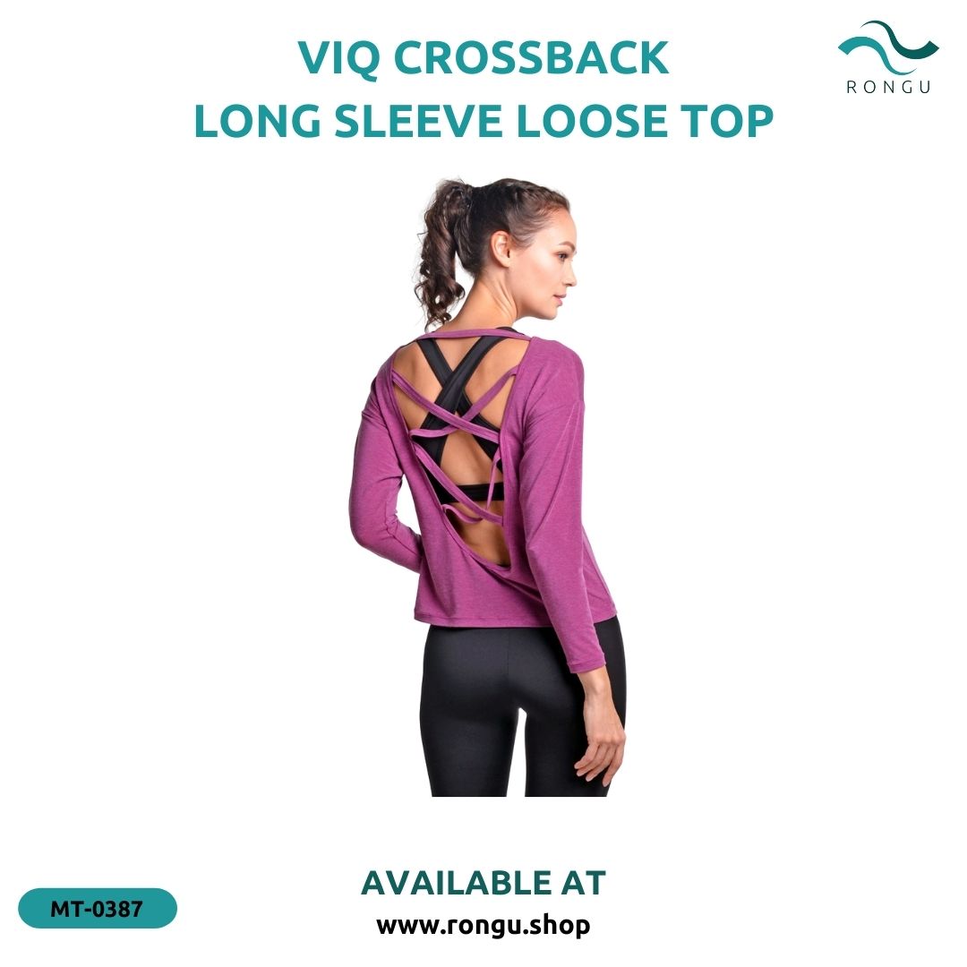 ViQ Crossback Long Sleeve Loose Top