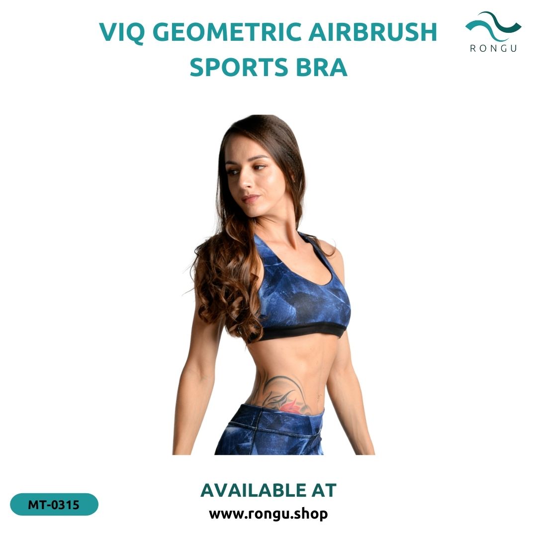 ViQ Geometric Airbrush Sports Bra