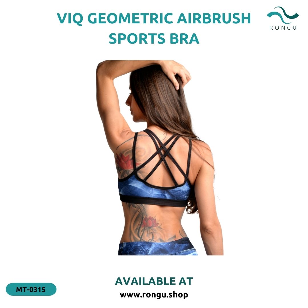 ViQ Geometric Airbrush Sports Bra