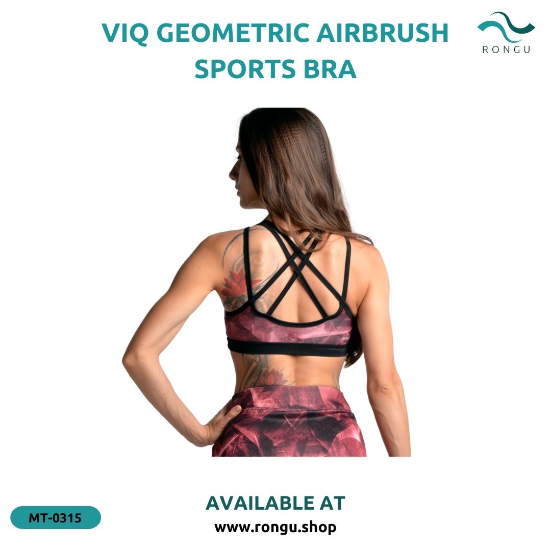 ViQ Geometric Airbrush Sports Bra