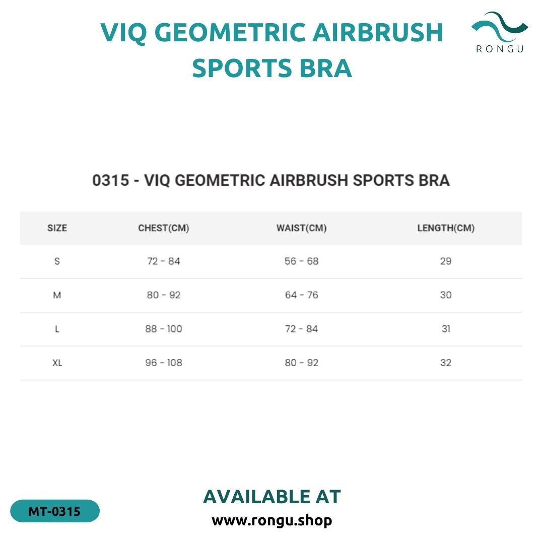 ViQ Geometric Airbrush Sports Bra