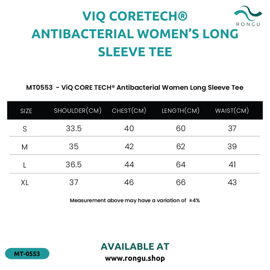 ViQ CORE TECH Antibacterial Women Long Sleeve Tee