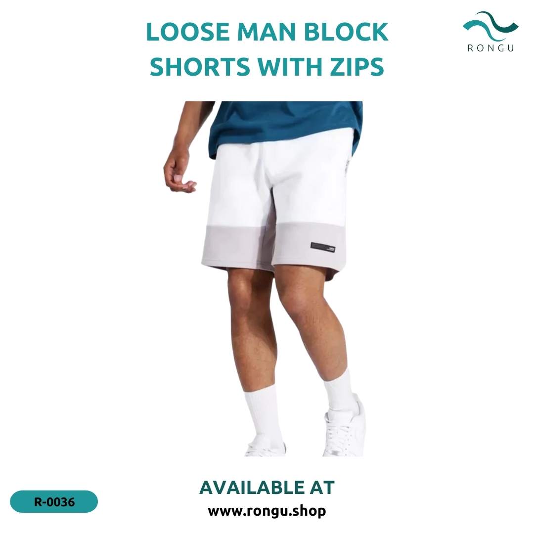 Loose MAN Block Shorts With Zips