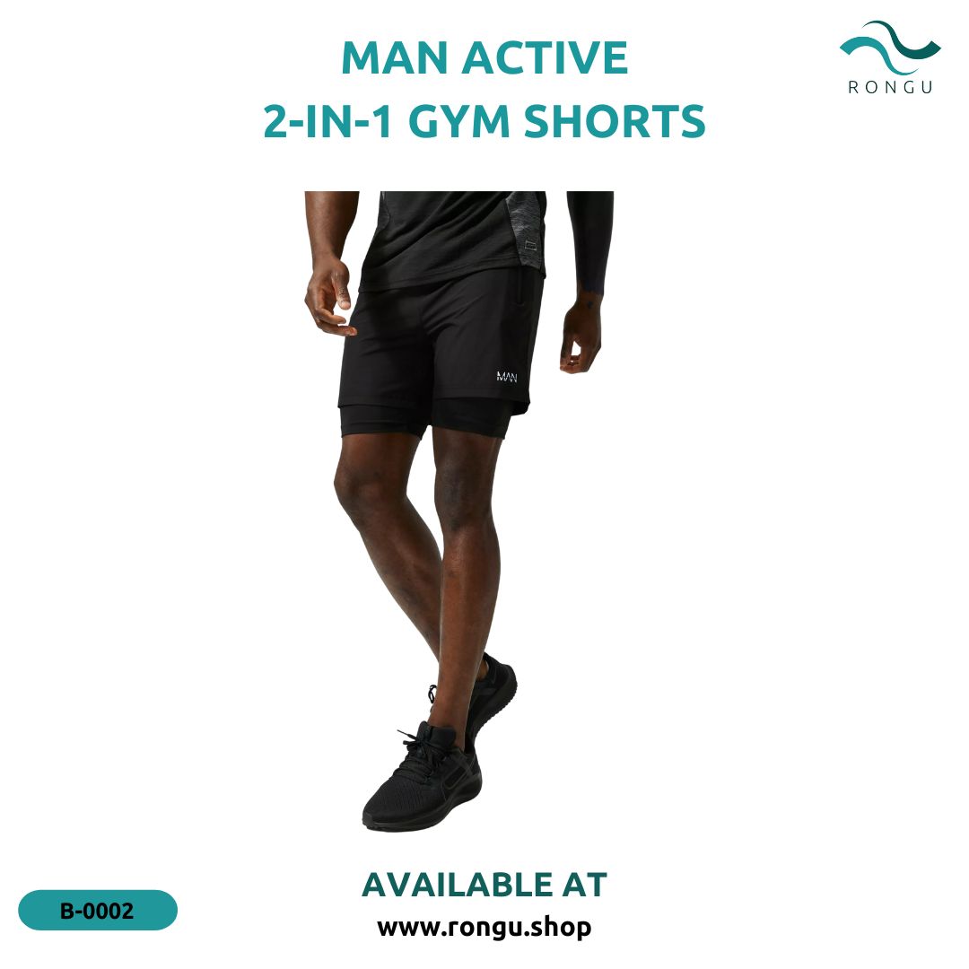 Man Active Gym 2 in 1 Short