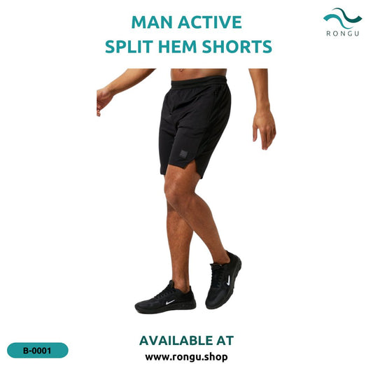 MAN SPLIT HEM SHORTS